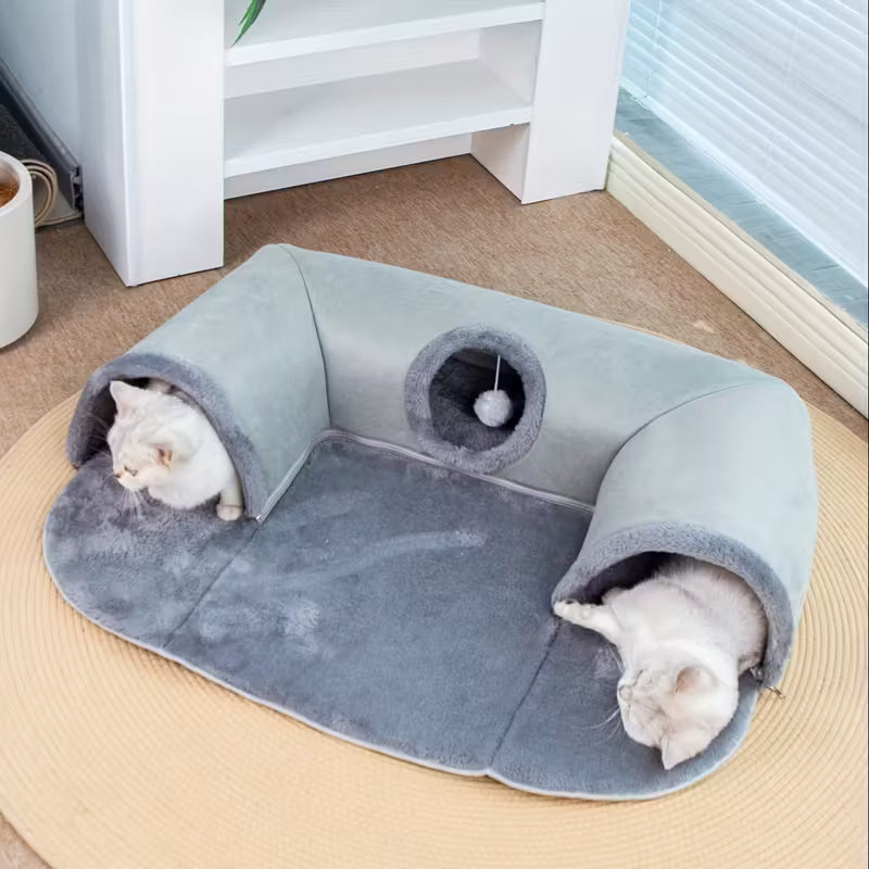 Autumn And Winter Cat Nest Cat Tunnel Plush - Woof Pet Products