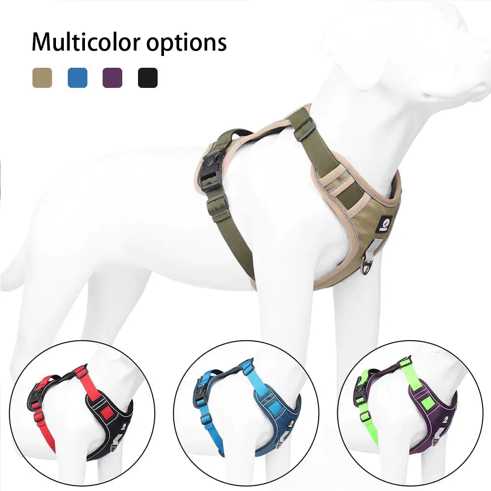 Reflective No Pull Dog Harness with Control Handle - Woof Pet Products