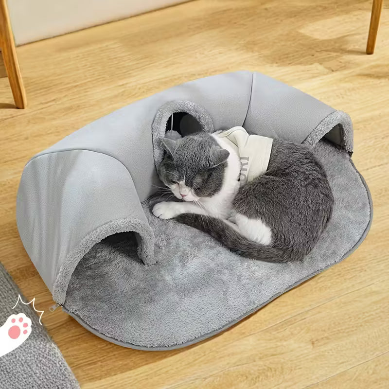 Autumn And Winter Cat Nest Cat Tunnel Plush - Woof Pet Products