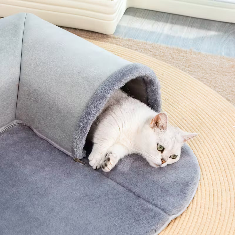 Autumn And Winter Cat Nest Cat Tunnel Plush - Woof Pet Products