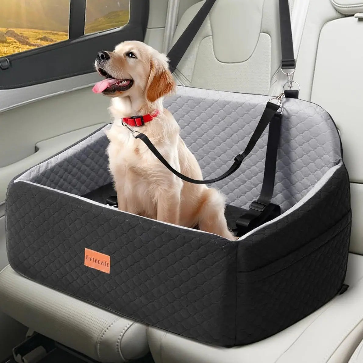 Comfur 2-1 Dog Car Booster Seat and Bed Woof Pet Products