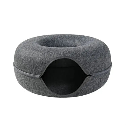 Four Seasons Wool Felt Cat Tunnel & Bed - Woof Pet Products