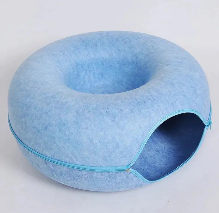 Four Seasons Wool Felt Cat Tunnel & Bed - Woof Pet Products