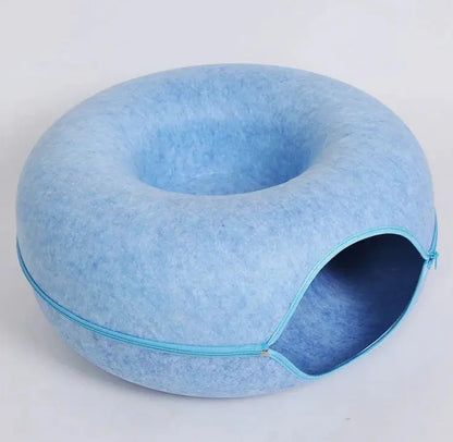 Four Seasons Wool Felt Cat Tunnel & Bed - Woof Pet Products