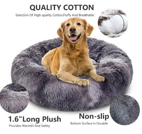 Fluffy Donut Pet Bed - Woof Pet Products