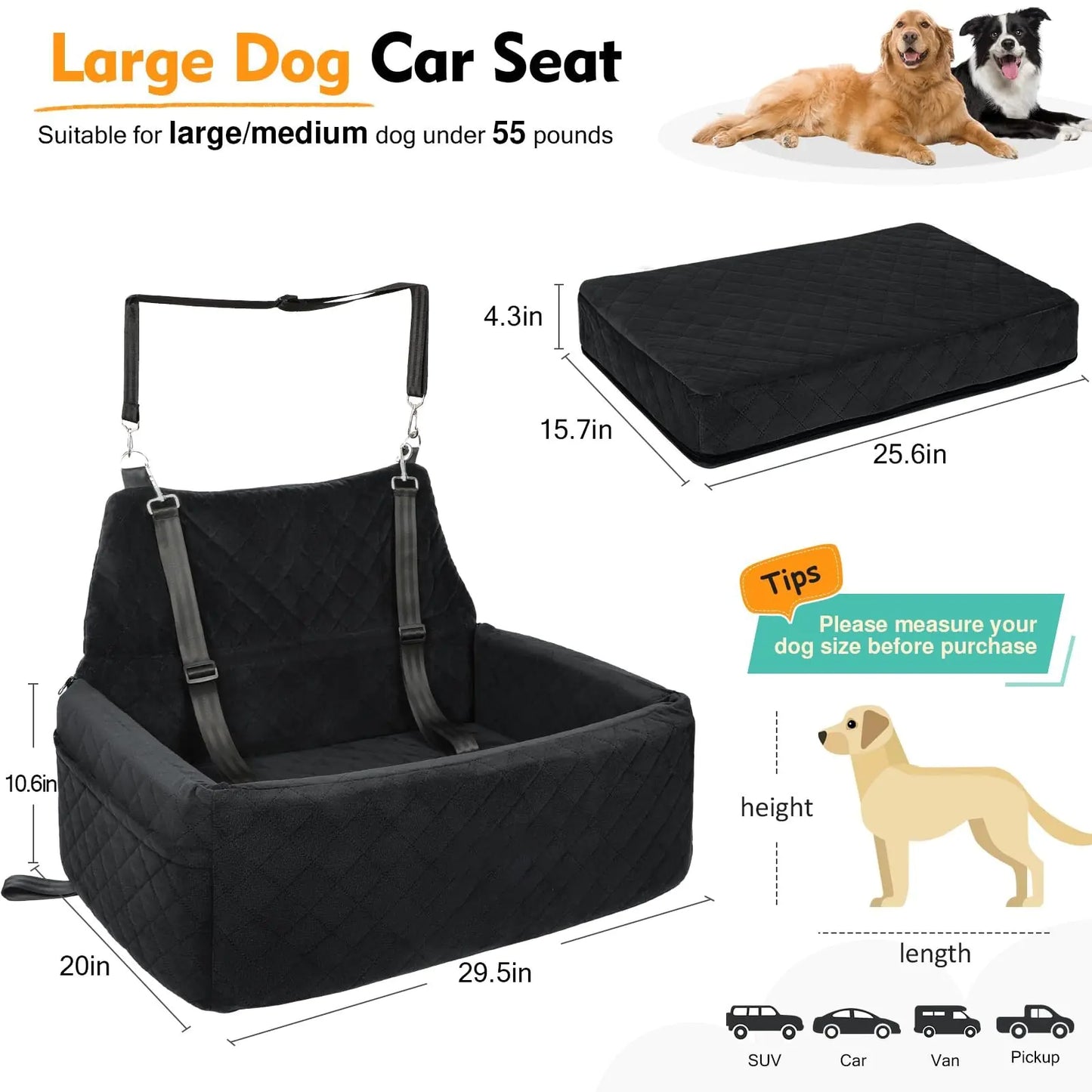 Comfur Dog Booster Seat and Bed