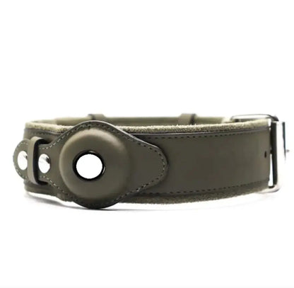 Leather Dog Collar with Location Tracker - Woof Pet Products
