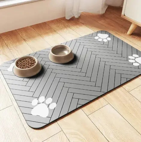 Splash-Proof Feeding Mat for Cats & Dogs | Quick-Drying & Water-Absorbing Floor Protector - Woof Pet Products