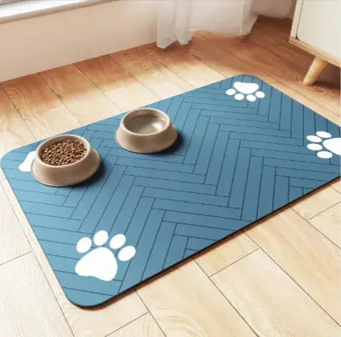 Splash-Proof Feeding Mat for Cats & Dogs | Quick-Drying & Water-Absorbing Floor Protector - Woof Pet Products