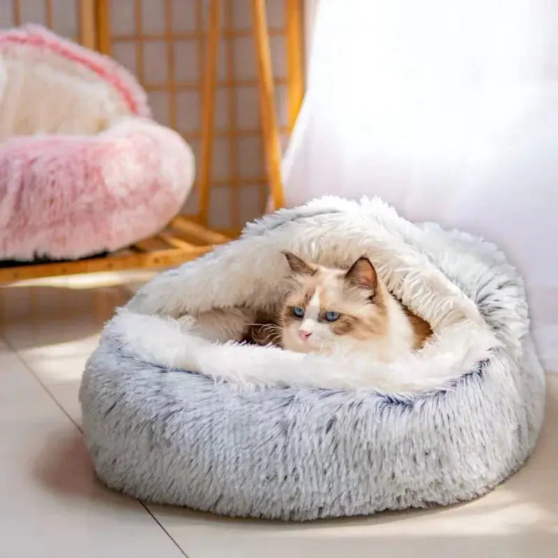 Semi-Closed Cat Bed Nest - Woof Pet Products