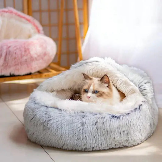 Semi-Closed Cat Bed Nest - Woof Pet Products