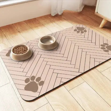 Splash-Proof Feeding Mat for Cats & Dogs | Quick-Drying & Water-Absorbing Floor Protector - Woof Pet Products
