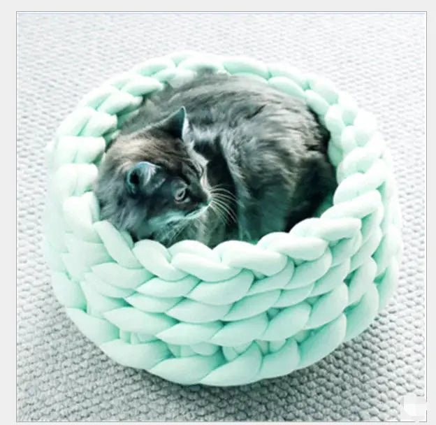 Handwoven Pet Bed for Dogs and Cats - Woof Pet Products
