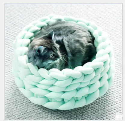 Handwoven Pet Bed for Dogs and Cats - Woof Pet Products
