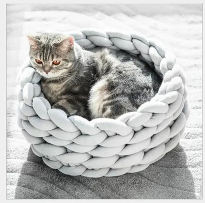Handwoven Pet Bed for Dogs and Cats - Woof Pet Products