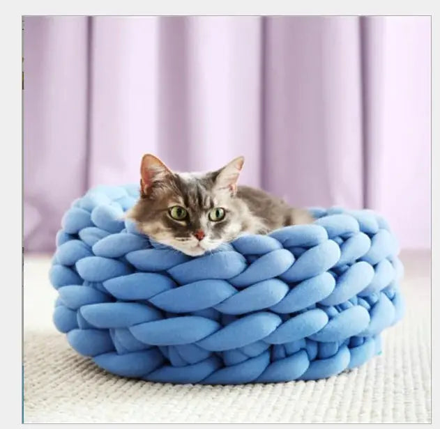 Handwoven Pet Bed for Dogs and Cats - Woof Pet Products