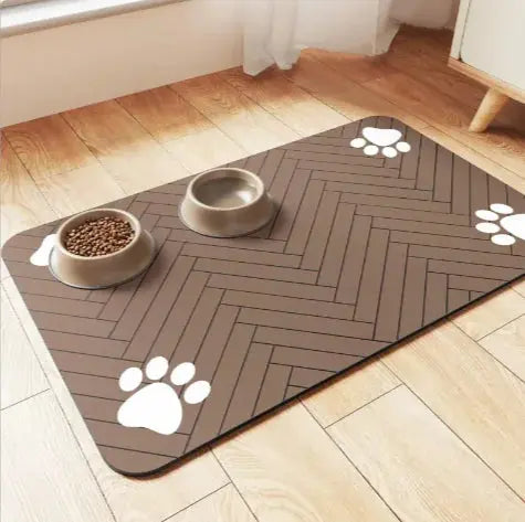 Splash-Proof Feeding Mat for Cats & Dogs | Quick-Drying & Water-Absorbing Floor Protector - Woof Pet Products