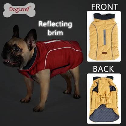 Kawaii Winter Dog Jacket - Thick Retro Pet Clothing - Woof Pet Products