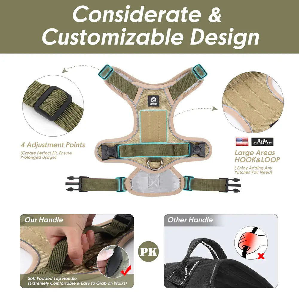 Reflective No Pull Dog Harness with Control Handle - Woof Pet Products