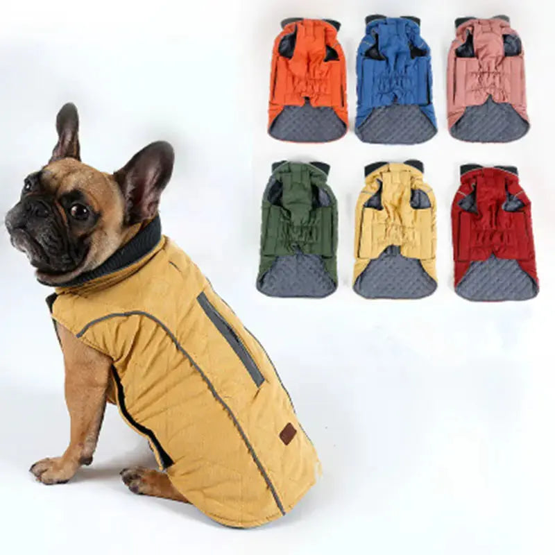 Kawaii Winter Dog Jacket - Thick Retro Pet Clothing - Woof Pet Products