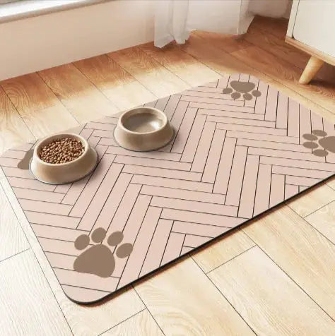 Splash-Proof Feeding Mat for Cats & Dogs | Quick-Drying & Water-Absorbing Floor Protector - Woof Pet Products