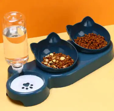 Anti-Tip Cat Bowl Feeder - Woof Pet Products