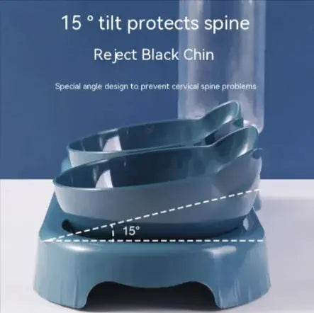 Anti-Tip Cat Bowl Feeder - Woof Pet Products